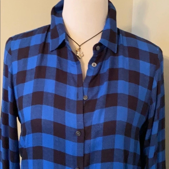 {Banana Republic} Blue/black Button down, size Sm - Picture 2 of 6